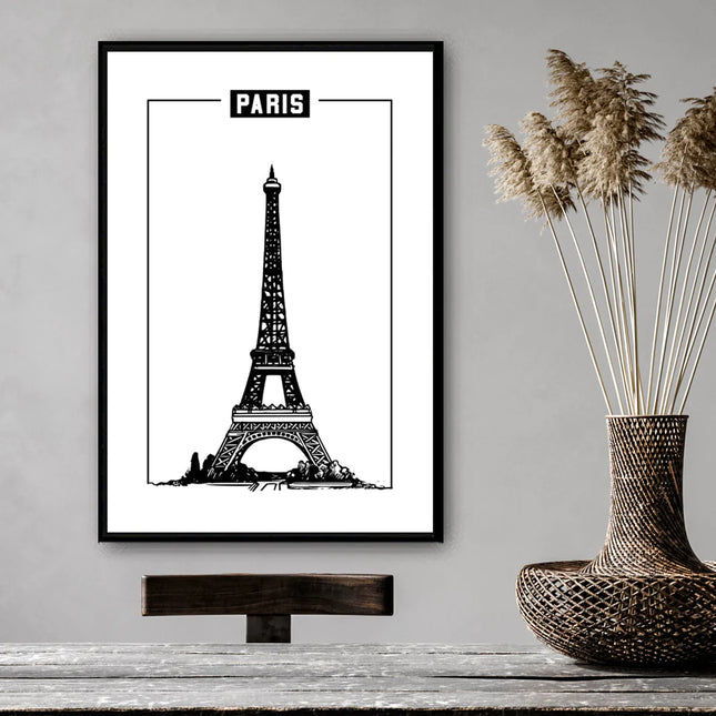 Tableau Minimaliste <br> Tour Eiffel