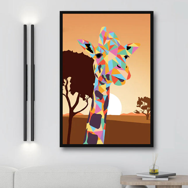 Tableau Pop Art <br> Girafe