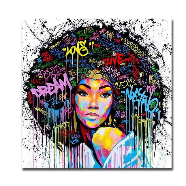 Tableau Street Art <br> Afro Girl