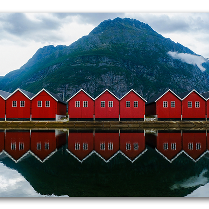 Tableau Scandinave - Red Home  - Tableau Paysage Scandinave