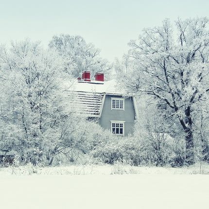 Tableau Scandinave - House under the snow