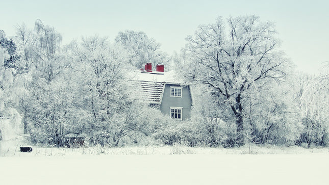 Tableau Scandinave - House under the snow